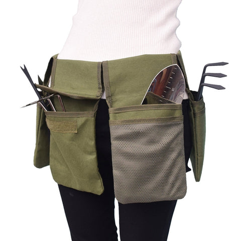 Marsupio con cintura per attrezzi in tela da giardino, longueur: 125 cm, Vert