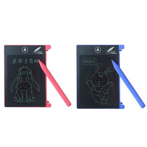 CHUYI Tavoletta da scrittura LCD da 4,4 pollici Tavoletta da disegno elettronica portatile Tavoletta da disegno Doodle con stilo per ufficio scolastico a casa, 4.4 inch Blue, 4.4 inch Pink