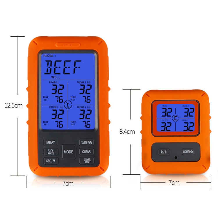 Wireless Food Thermometer with Four Probes - TS-TP40-B