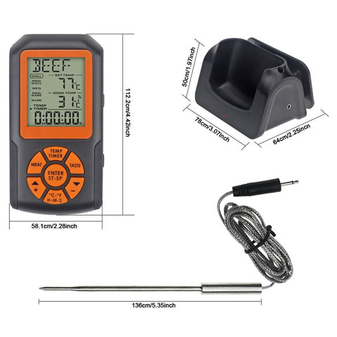 TS-K35 Digital Kitchen Food Cooking Termometro impermeabile wireless per barbecue, TS-K35