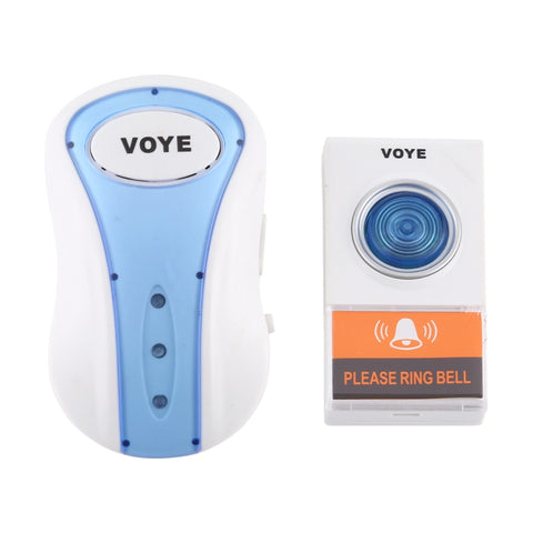 VOYE V008A Campanello wireless con telecomando per musica domestica con 38 suoni di polifonia, presa americana, V008A