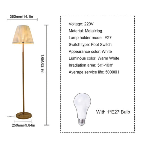 Lampada da terra per camera da letto Lampada da terra verticale semplice