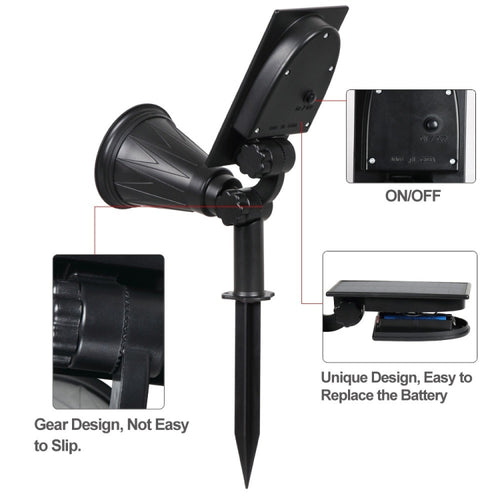 2-in-1 Waterproof Solar Lights for Landscape Security