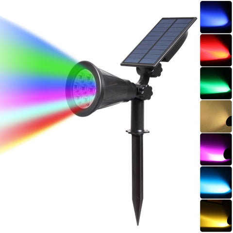 Luci solari 2 en 1 Faretto solaire imperméable à 4 LED Lampada de parete regolabile Illuminazione di sécurezza per paesaggi