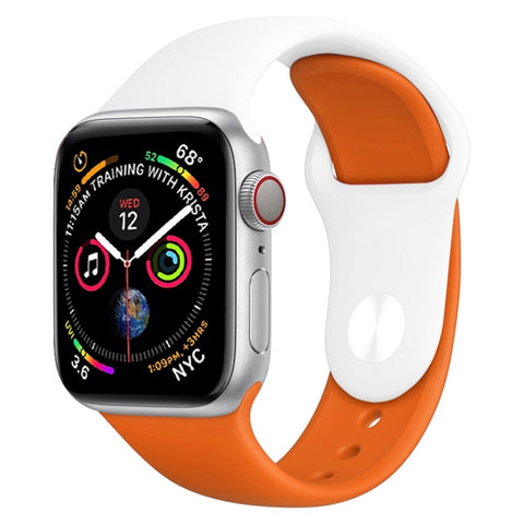 Cinturino Bicolore in Silicone per Apple Watch 38 mm Serie 3, 2 e 1 -