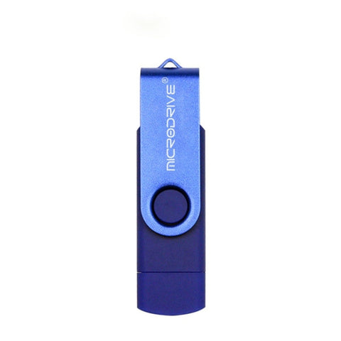 MicroDrive 128 Go USB 2.0 Disque dur OTG en métal pour téléphone et ordinateur pour double utilisation, 128 Go