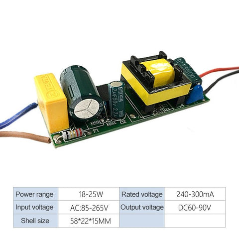 Adattatore driver LED da 18 - 25 W Alimentatore isolato CA 85 - 265 V a CC 60 - 90 V, 18 - 25W - Novalix Store