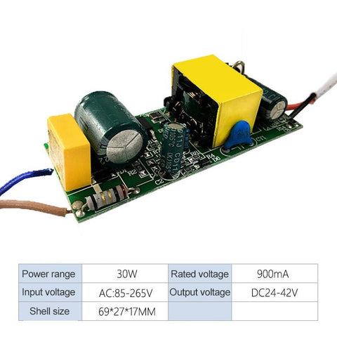 Adattatore driver LED da 30 W Alimentatore isolato CA 85 - 265 V a CC 24 - 42 V, 30W - Novalix Store
