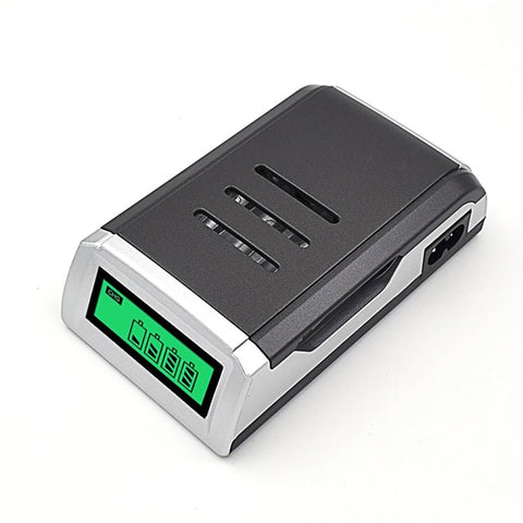 Caricabatteria CA 100 - 240 V a 4 slot per batterie AA e AAA, con display LCD, spina AU - Novalix Store