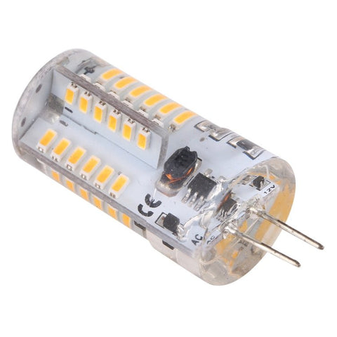 G4 2800 - 3200K 200LM 57 LED Lampada a mais LED in silicone, 3014 SMD, Colore luce: bianco caldo, CA / CC 12 - 16 V, 2800 - 3200K - Novalix Store
