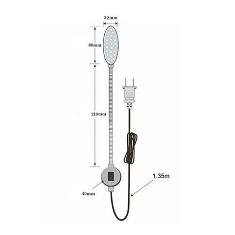 Lampada a LED per macchina da cucire Magnete dimmerabile Lampada a risparmio energetico funzionante 22 perline, 22 Beads - Novalix Store