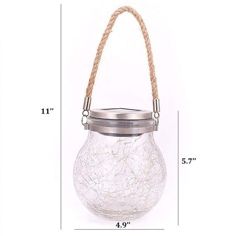 Lampada a sospensione con bottiglia di vetro a energia solare IP55 Lampada da giardino esterna impermeabile, Warm White Light - Novalix Store