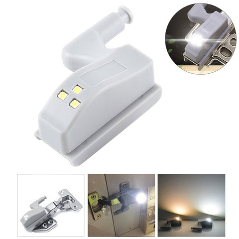Lampada con sensore LED con cerniera interna universale da 0,3 W, armadio, 3 LED, luce notturna, accensione/spegnimento automatico, 1 PCS White Light, 1 PCS Warm White - Novalix Store
