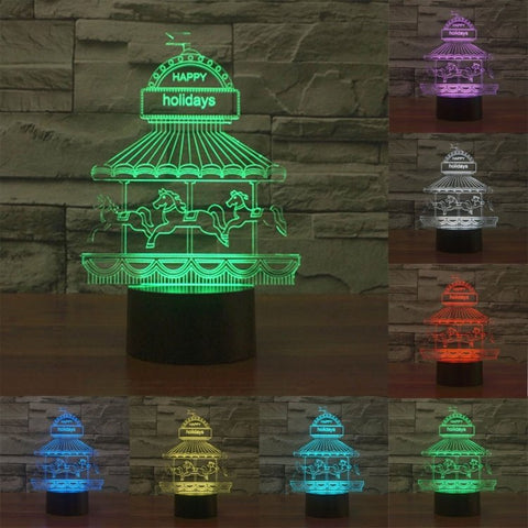 Lampada da scrivania con lampada stereo visiva creativa a 7 colori, luce notturna, Amusement Park Style - Novalix Store