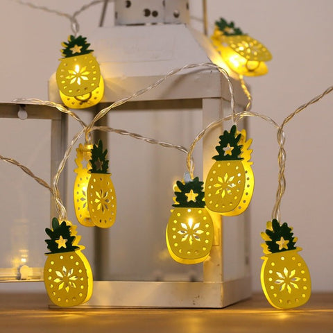 Lampada decorativa fata calda a 20 LED in stile adolescente per Natale, matrimonio, camera da letto, Double - sided Pineapple - Novalix Store