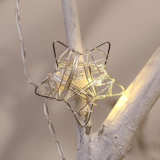 Lampada decorativa fata calda a 20 LED in stile adolescente per Natale, matrimonio, camera da letto, Hollow Star - Novalix Store