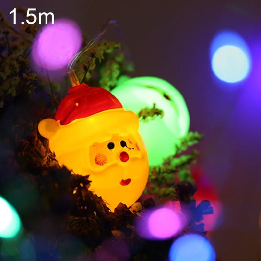 Lampada decorativa fata calda alimentata da 10 LED, 2 batterie AA, per Natale, feste, camera da letto, 1.5m Santa Claus Colorful Light, 1.5m Santa Claus Warm White - Novalix Store
