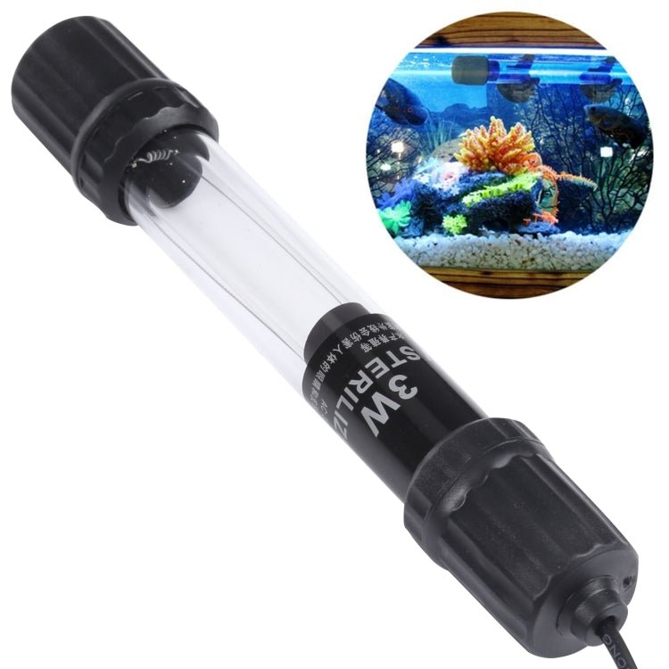 Lampada germicida ultravioletta UV - 003 da 3 W per acquario, spina europea, 3W - Novalix Store