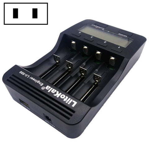 LiitoKala lii - 500 Caricabatterie al litio per Li - ion IMR 18650, 26650, 16340, 14500, 10440, 18500, spina americana - Novalix Store