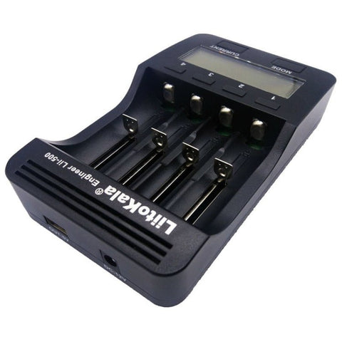 LiitoKala lii - 500 Caricabatterie al litio per Li - ion IMR 18650, 26650, 16340, 14500, 10440, 18500, spina americana - Novalix Store