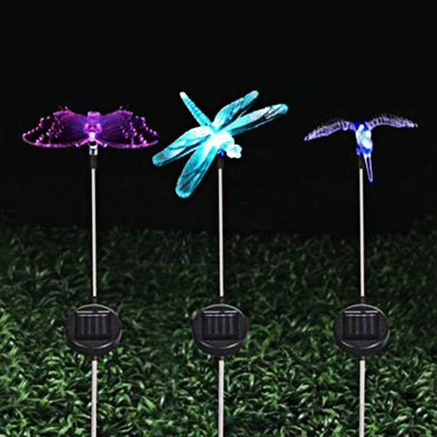 Luce decorativa per percorso paesaggistico da giardino esterno con motivo a farfalla e libellula - Novalix Store