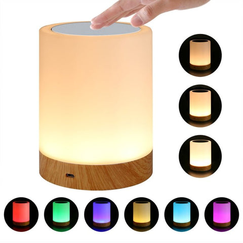 Luce notturna colorata con venature del legno creative, atmosfera tattile - Novalix Store