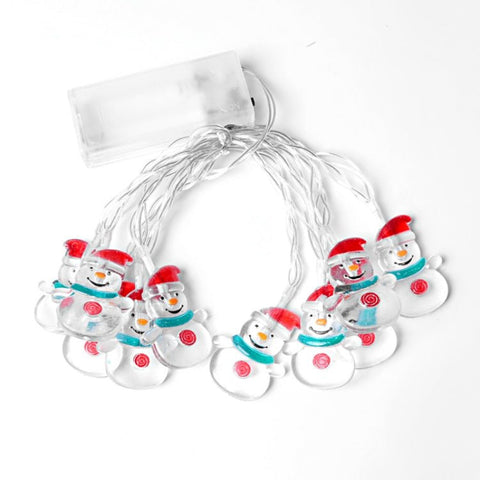 Stringa di luci decorative a LED con pupazzo di neve di Natale da 1,5 m e 10 luci, Christmas Snowman - Novalix Store