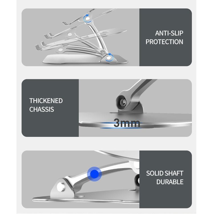 Supporto per laptop regolabile con sollevamento R - JUST, Laptop Stand - Novalix Store